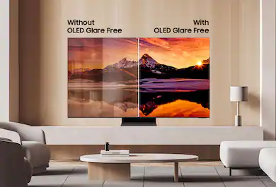 Without OLED Glare Free and with OLED Glare Free. OLED Glare Free: Reflection Glare UGR < 10, Discomfort Glare UGR <22, Disability Glare UGR <34.