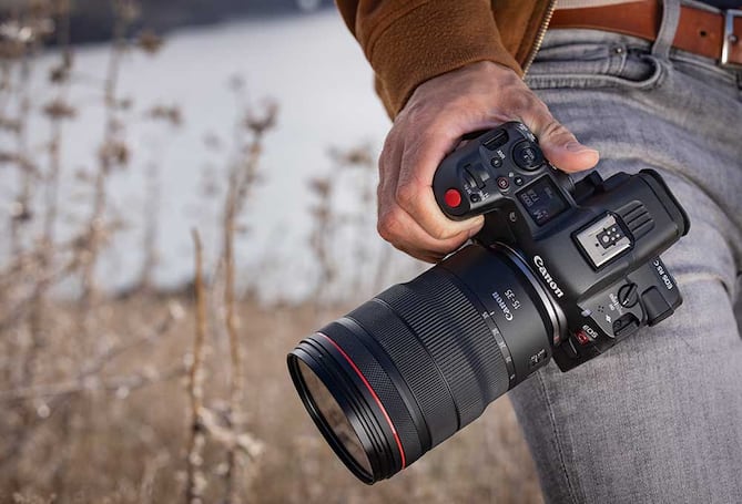 Person holding camera