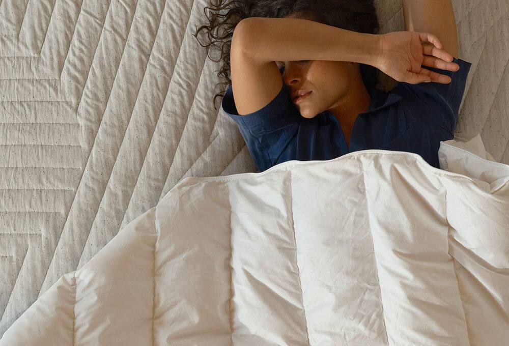 Sleeping in comfortable bedding