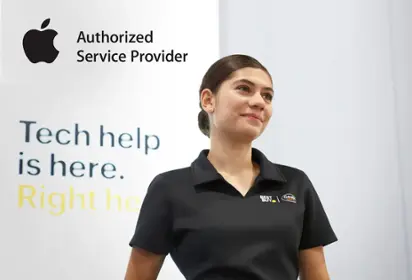 Apple logo. Authorized service provider.