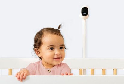 Baby with video monitor