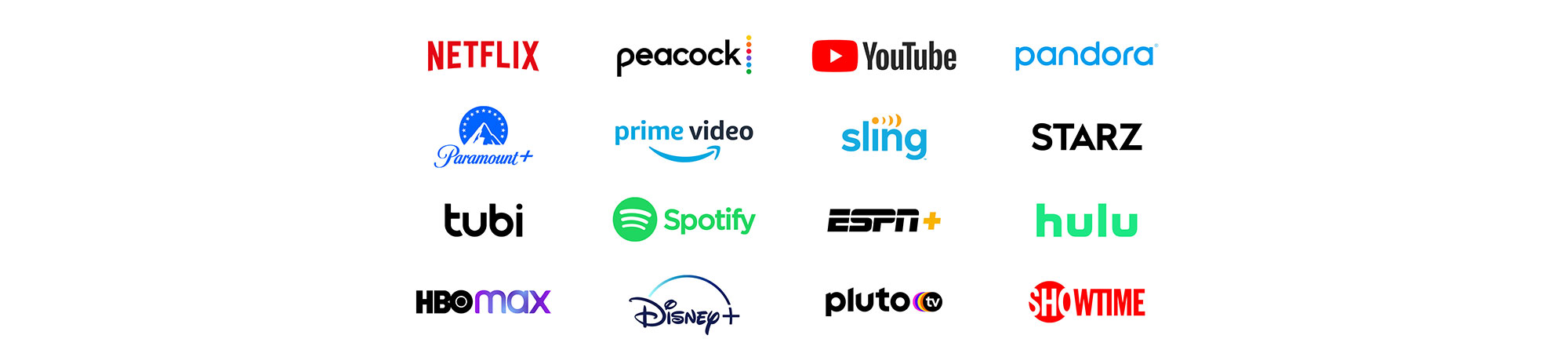 Streaming services logos