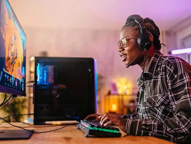Person at computer