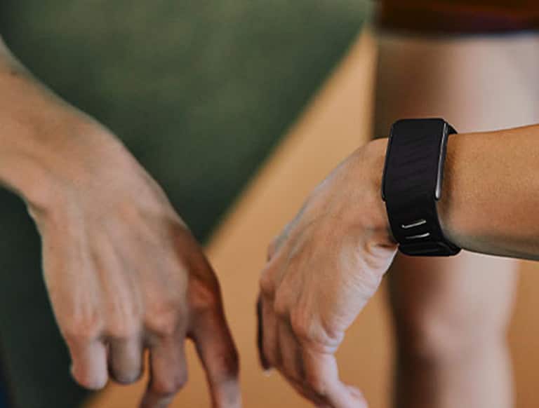 Person wearing fitness tracker