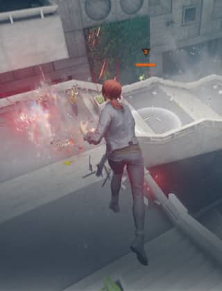 Screen display of 'Control' video game, advanced graphics powered by Apple M4 chip