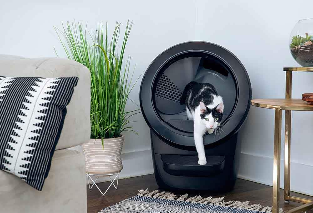 Self-cleaning cat litter box