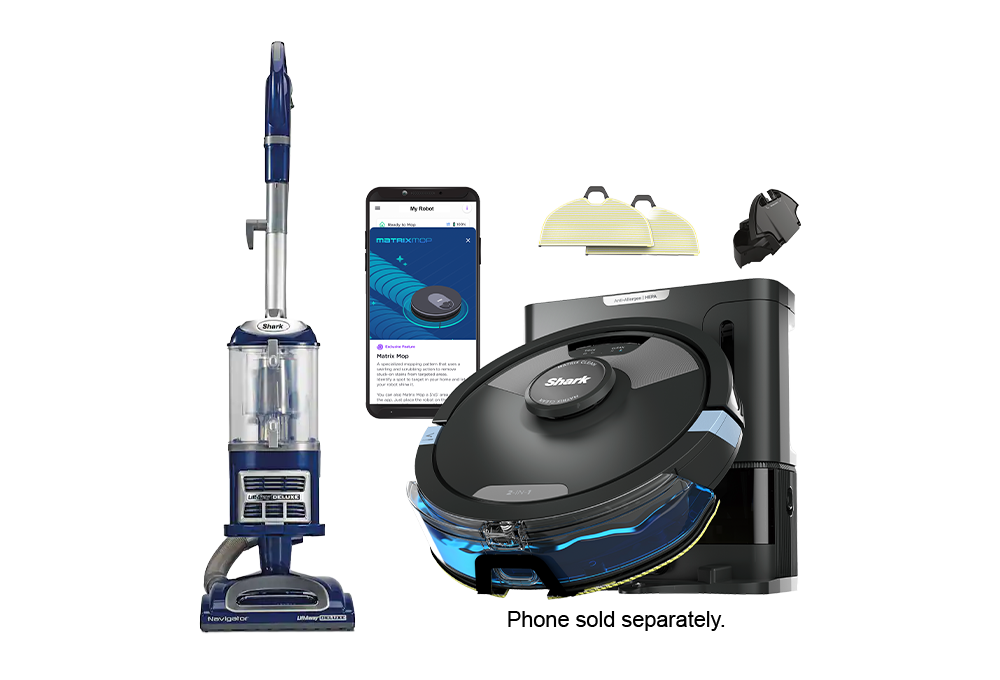 Robot vacuum, upright vacuum