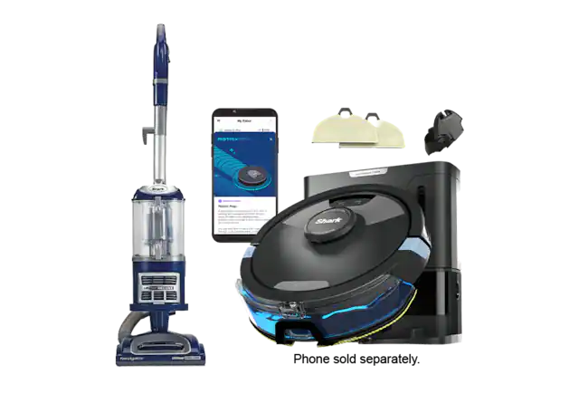 Robot vacuum, upright vacuum