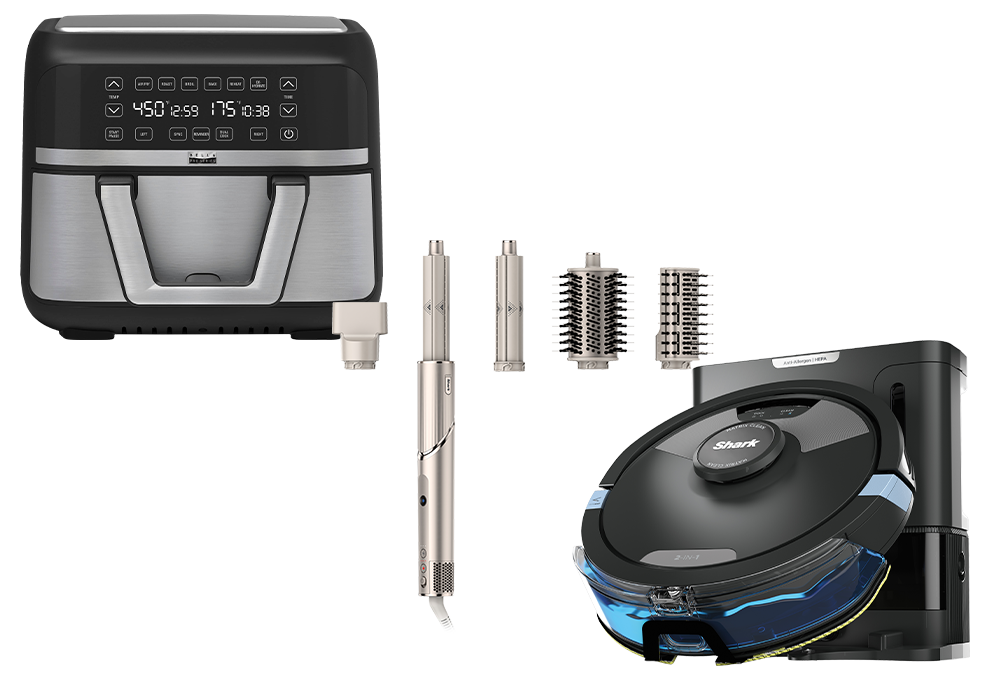 Robot vacuum, hair styler system, air fryer 