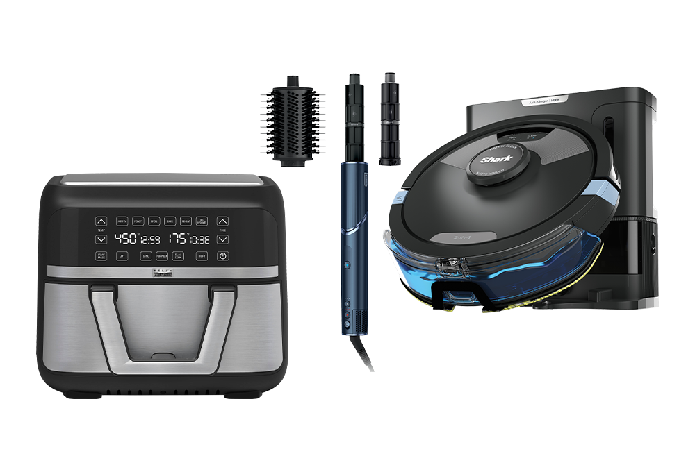 Robot vacuum, hair styling/drying system, air fryer
