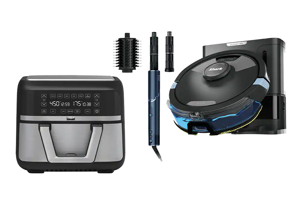 Robot vacuum, hair styling/drying system, air fryer