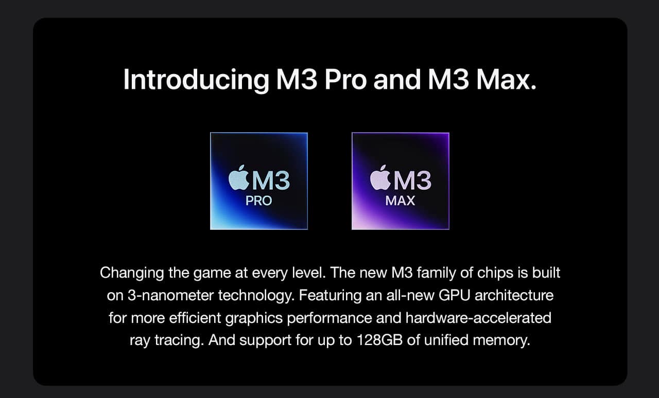 MacBook Pro. Mind-blowing. Head-turning. Game-changing performance. Next-level graphics. Up to 22 hours of battery life, reference disclosure. Now available in Space Black. My Best Buy Plus and My Best Buy Total members save $100.