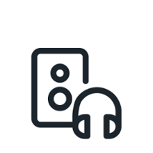 Speaker and headphone icon