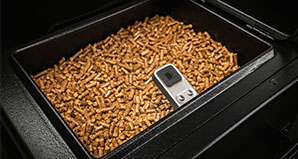 Heat sensor on wood pellets