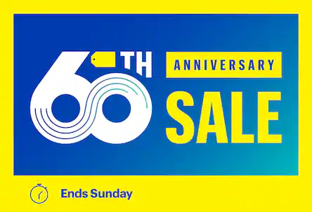 60th Anniversary Sale. Ends Sunday