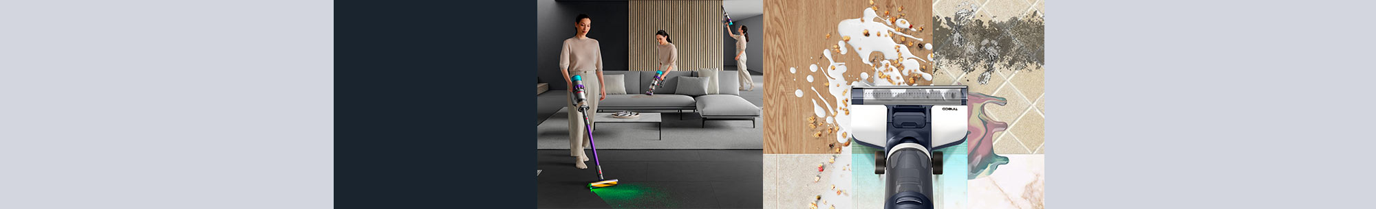 Stick vacuum, multi-surface floor cleaner