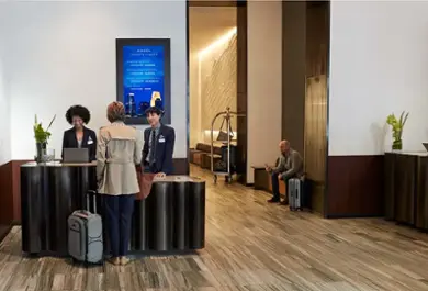Hotel check-in area