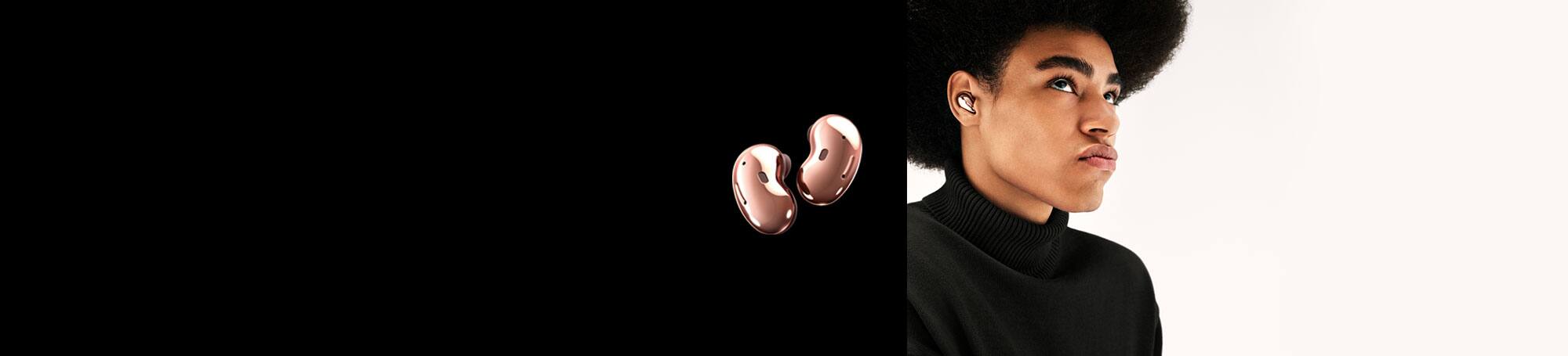 Person wearing earbuds