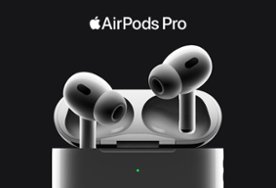 AirPods Pro, earbuds in charging case