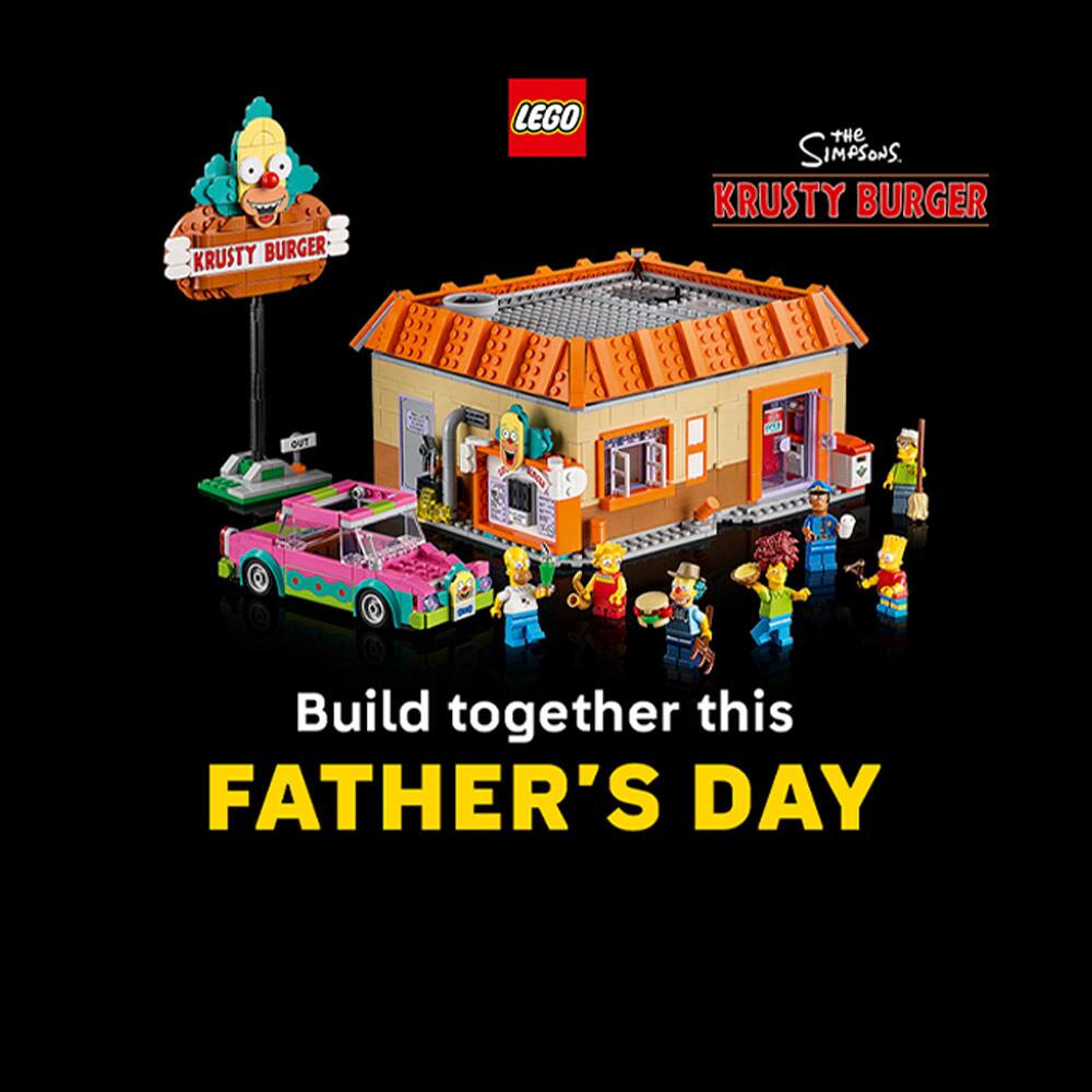 LEGO sets, The Simpsons Krusty Burger, Build together this Father’s Day, ©2026 The LEGO Group. TM & 20th Television.