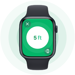 Apple Watch Series 9 showing Precision Finding of an iPhone