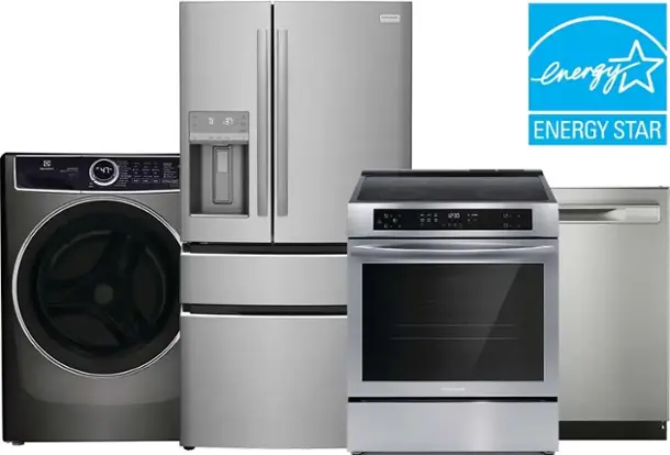 Washer, refrigerator, dishwasher, range, ENERGY STAR