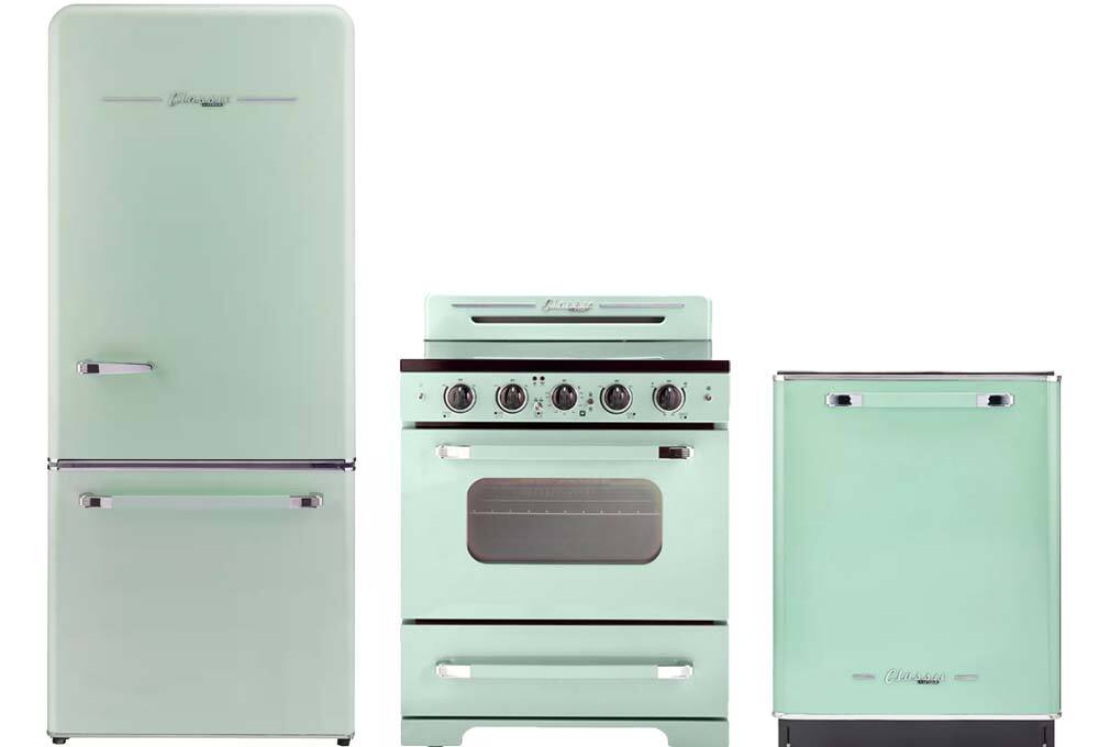 Range, refrigerator, dishwasher