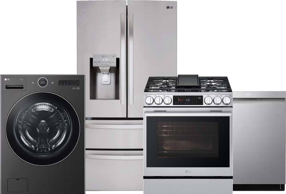 Range, refrigerator, washer, microwave, dishwasher