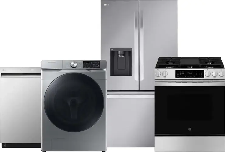 Range, refrigerator, washer, dishwasher