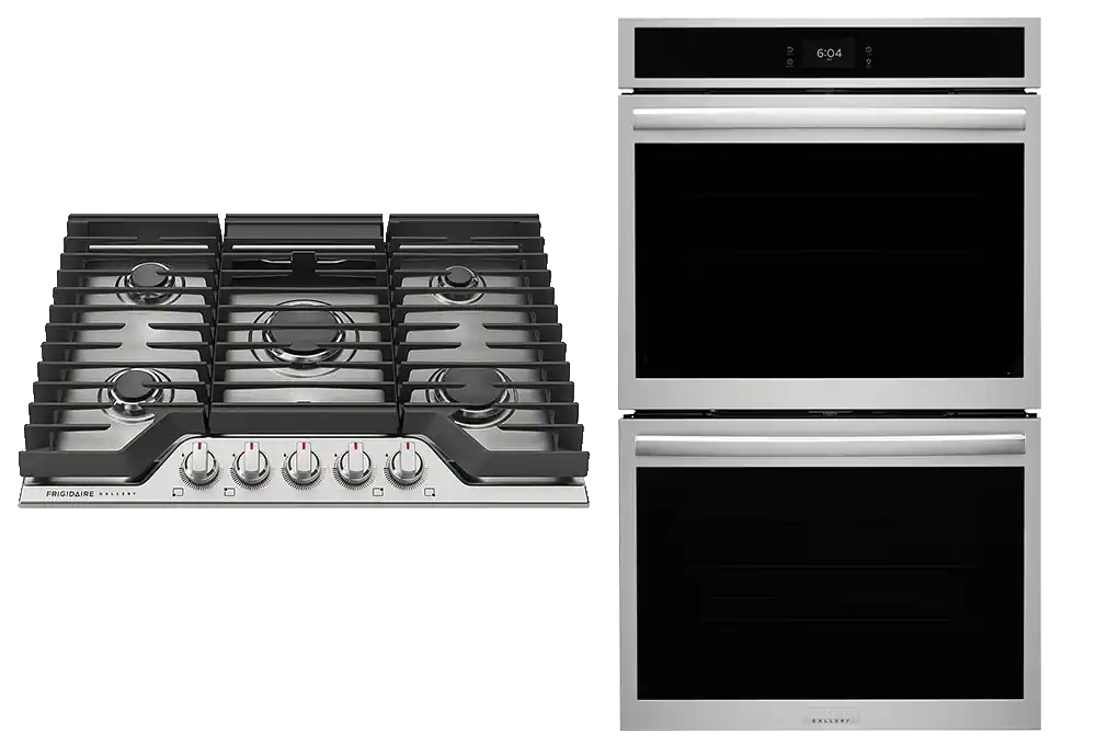 Cooktop and wall oven