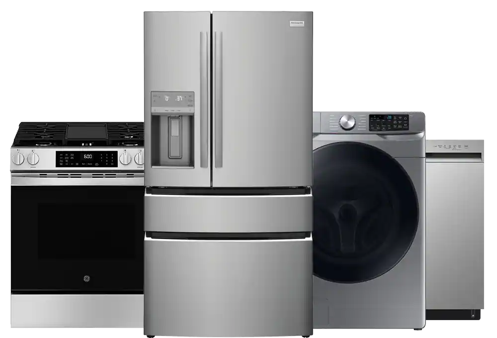 Range, refrigerator, washer, dishwasher