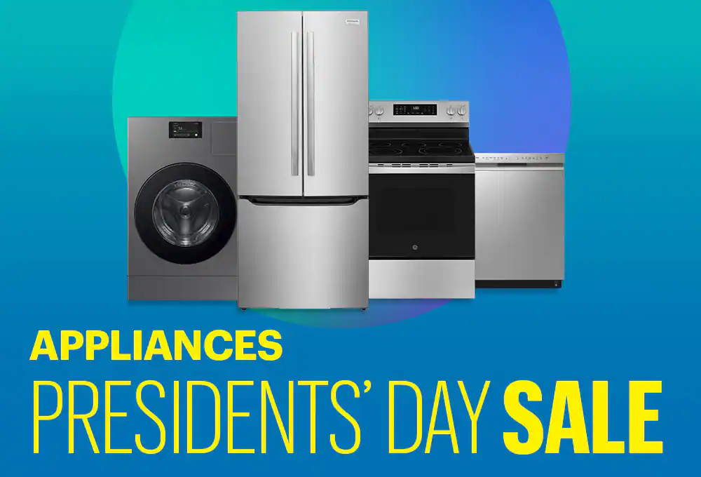 Range, refrigerator, washer, dishwasher