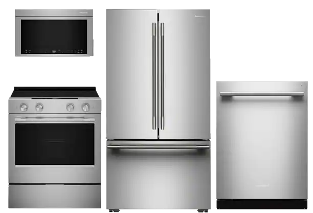 Microwave, dishwasher, refrigerator, range