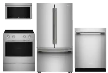 Microwave, dishwasher, refrigerator, range