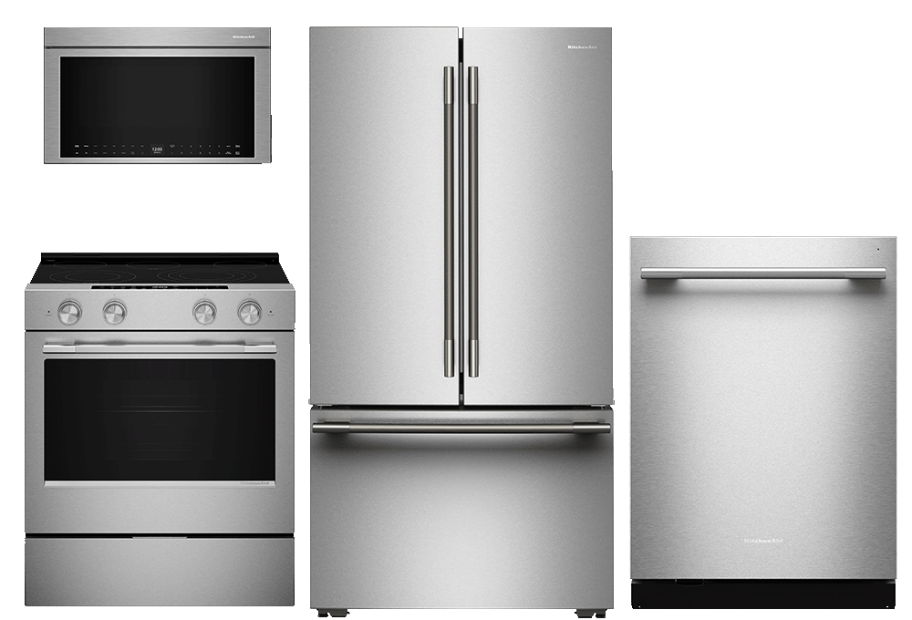 Microwave, dishwasher, refrigerator, range