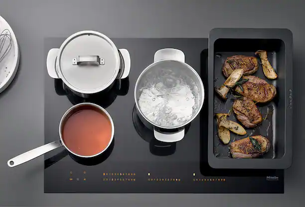 Pans on cooktop