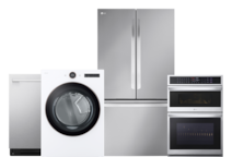 Refrigerator, range, wall oven, washer