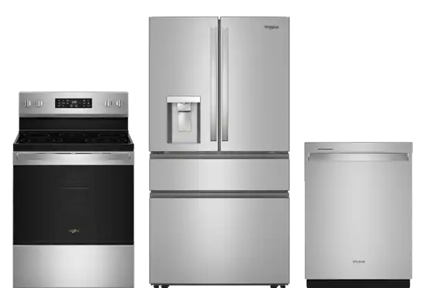 Range, refrigerator, dishwasher