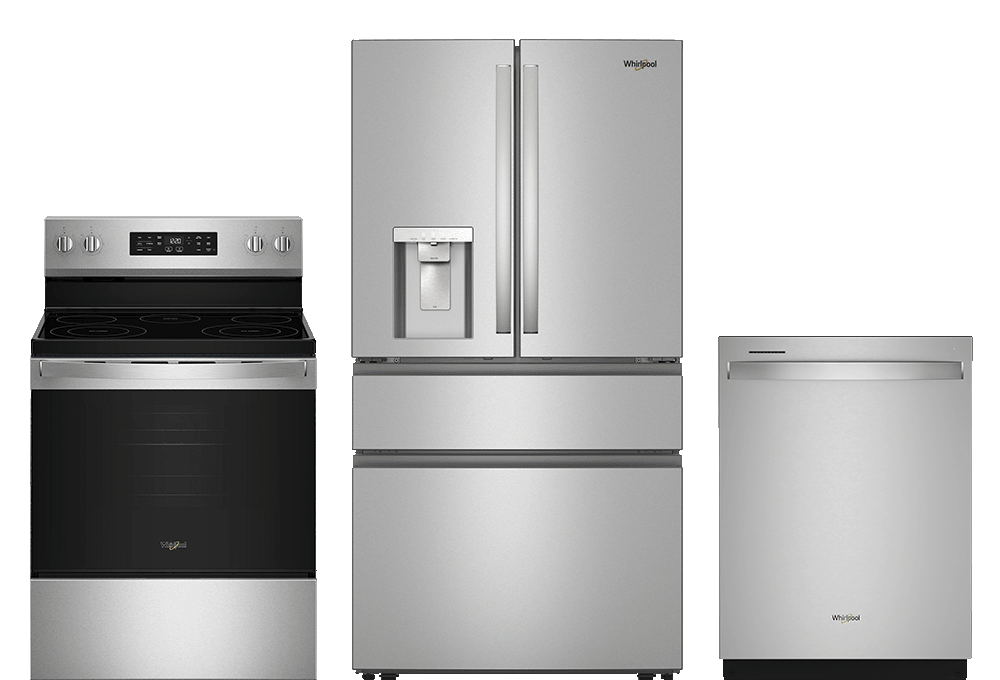 Range, refrigerator, dishwasher