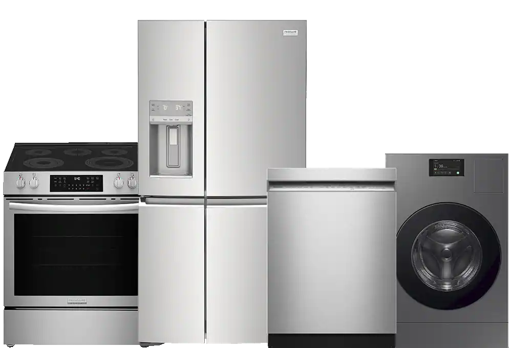 Washer, dishwasher, range, refrigerator