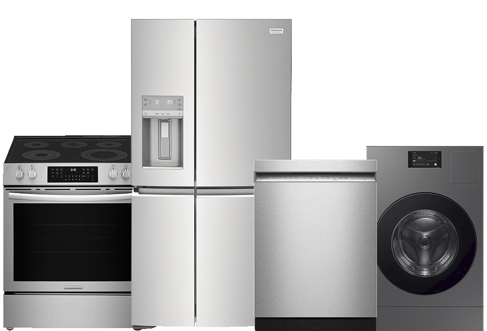 Washer, dishwasher, range, refrigerator