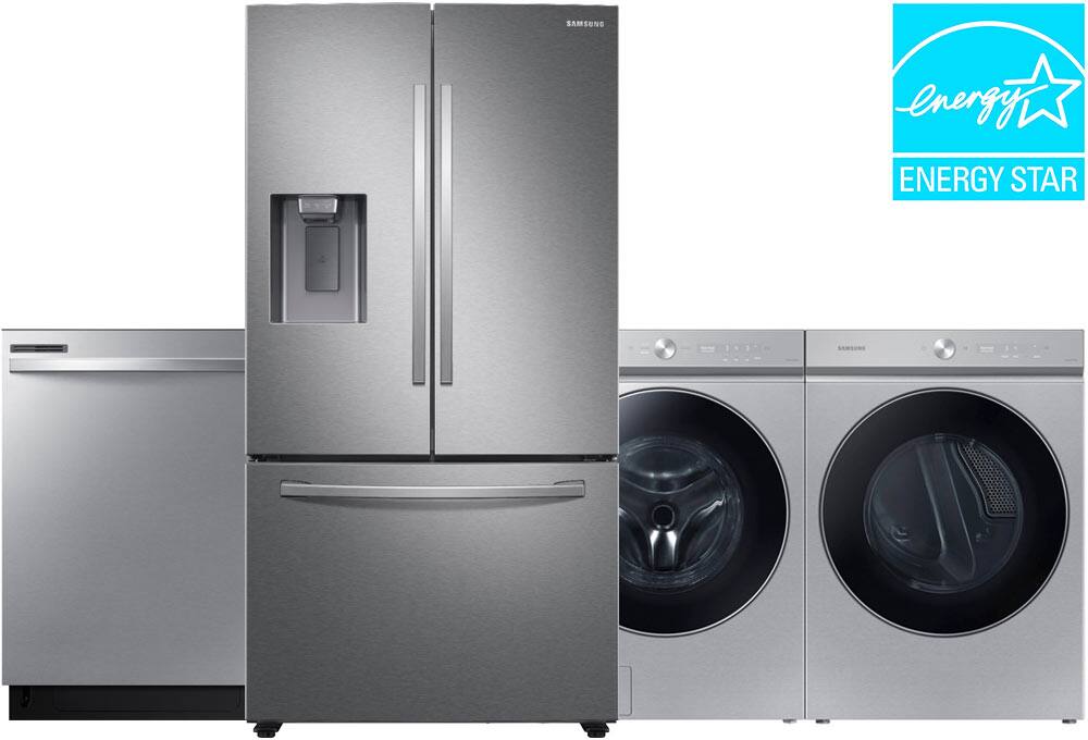 Refrigerator, dishwasher, washer, dryer, Energy Star logo