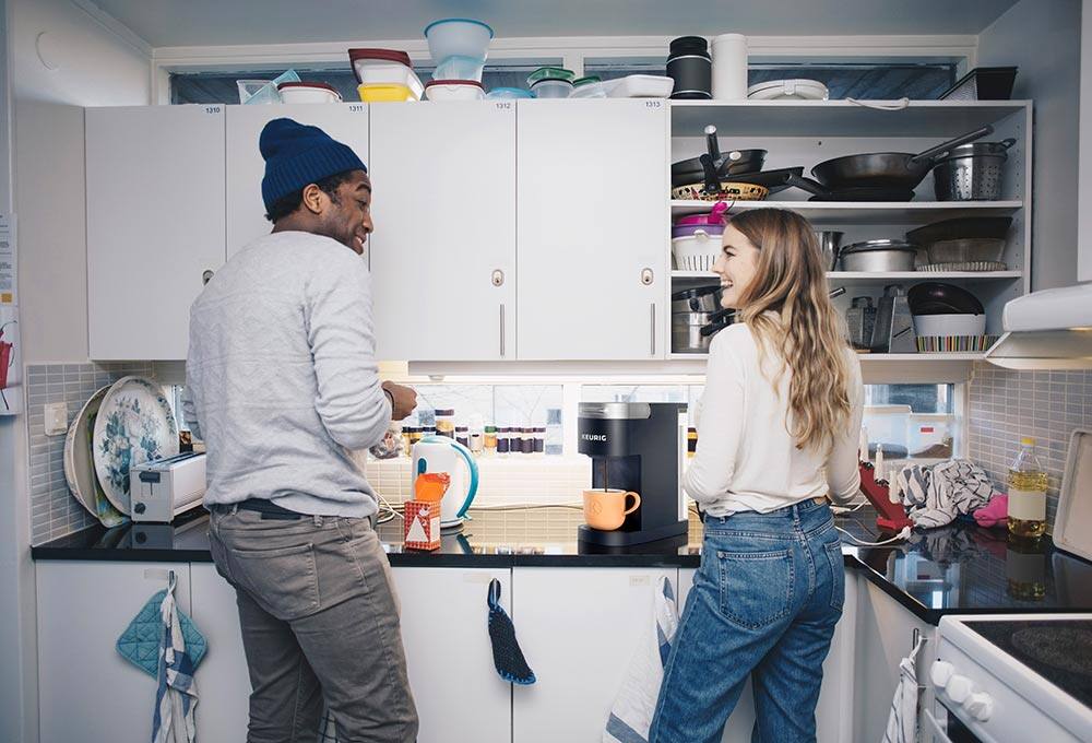 Students preparing meals