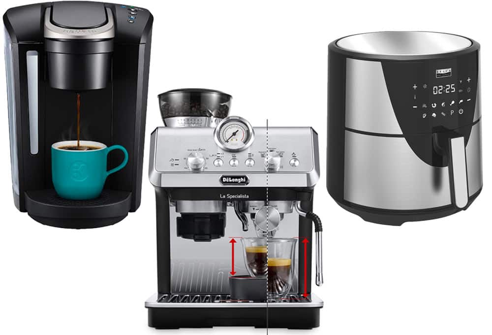 Coffee maker, espresso maker, air fryer