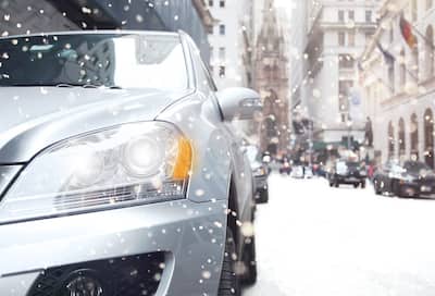 Car outside in cold weather