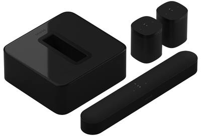 Sound bar, subwoofer, speakers