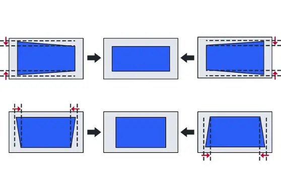 Image showing how keystone correction works