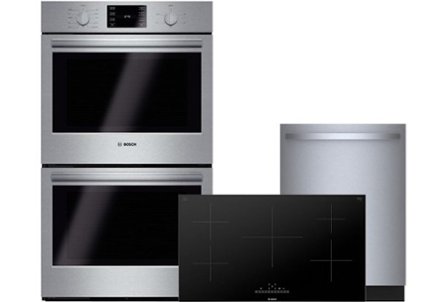 Double wall oven, dishwasher, cooktop