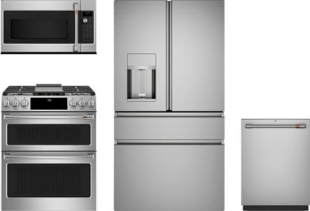 Refrigerator, double wall oven, microwave, dishwasher