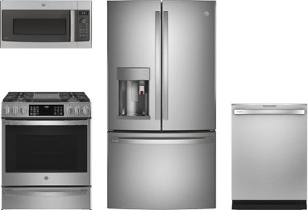 Range, dishwasher, refrigerator, microwave